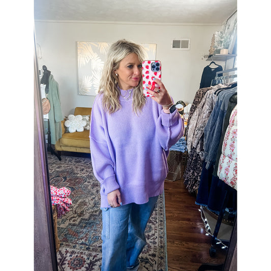 Lavender Oversized Sweater