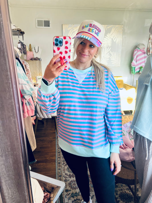 Spring Striped Crewneck