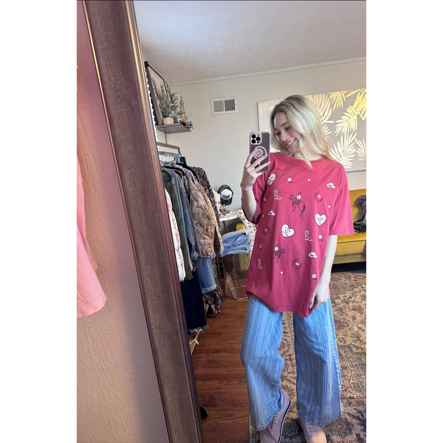Cowboy Valentine Oversized Tee