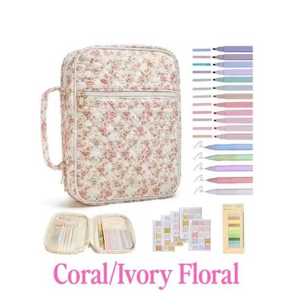 Girly Quilted Bible Case Sets