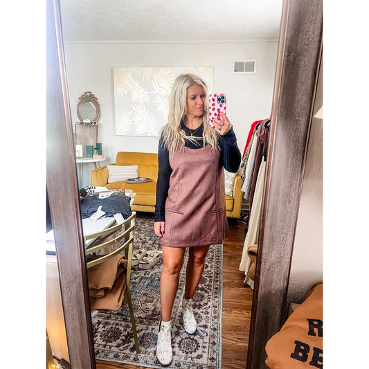 Suede Shift Dress