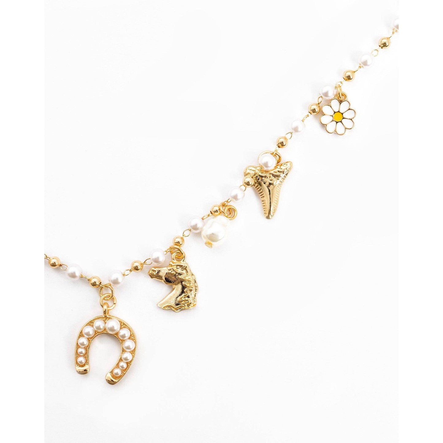 Western Icon Pearl Mix Chain Charm Necklace