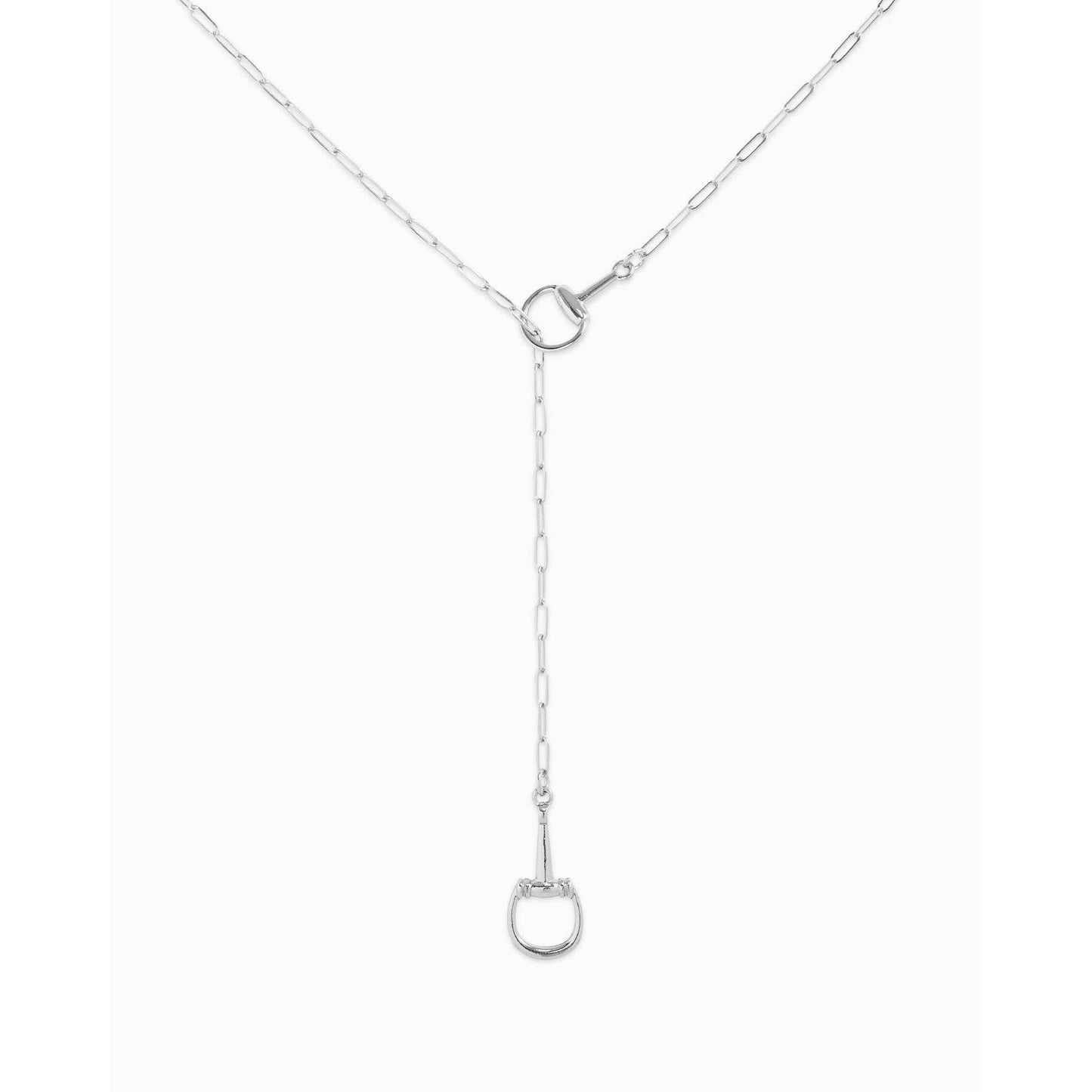 Horsebit Y-Drop Lariat Necklace