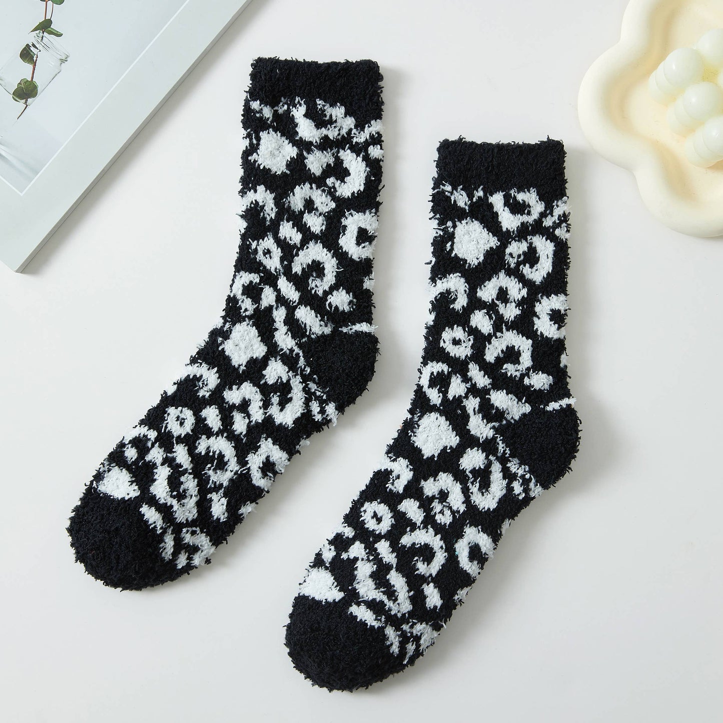 Leopard Fuzzy Socks