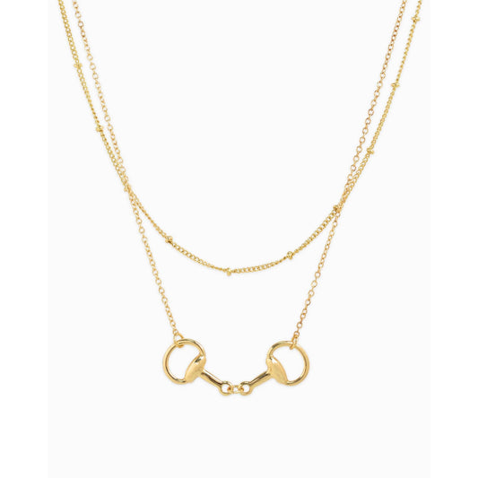 Layered Double Horsebit Necklace