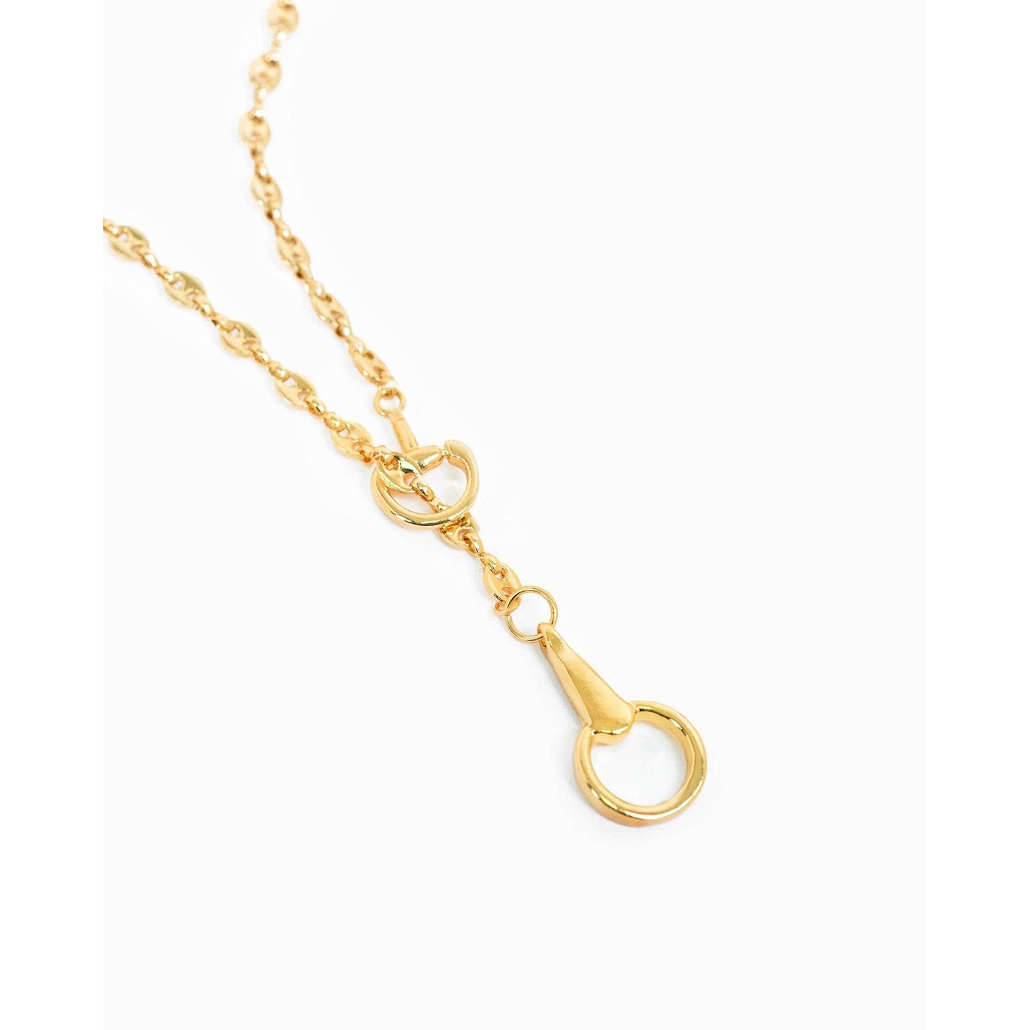 Horsebit Y-Drop Mariner Chain Necklace