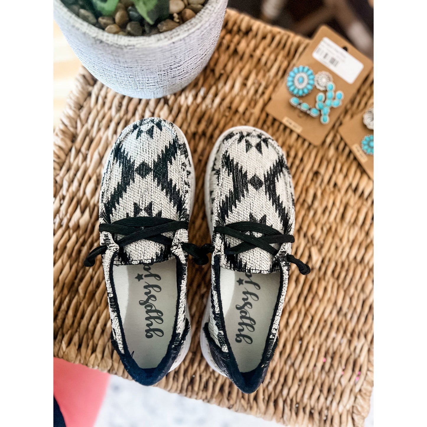 Jazzy Aztec Slip-ons