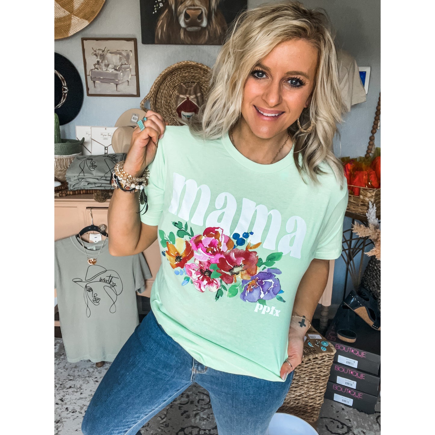 Mama Floral Tee