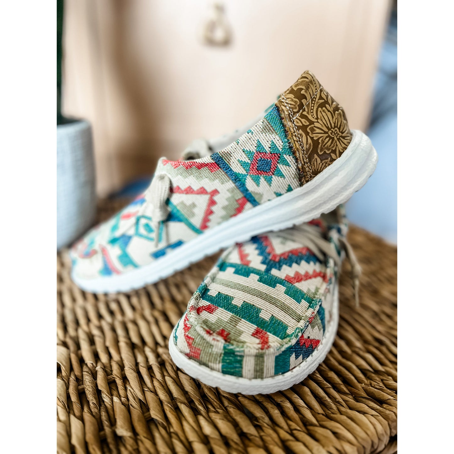 Jazzy Aztec Slip-ons