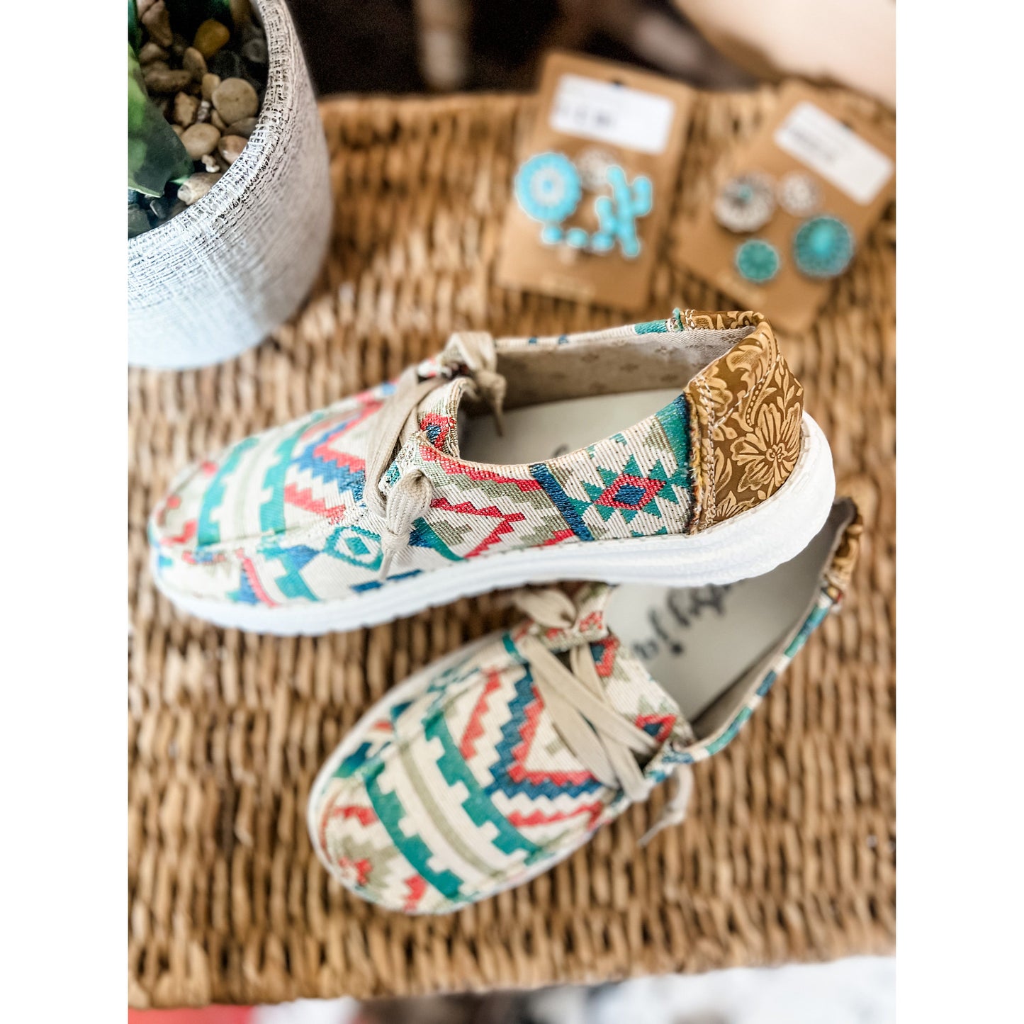 Jazzy Aztec Slip-ons