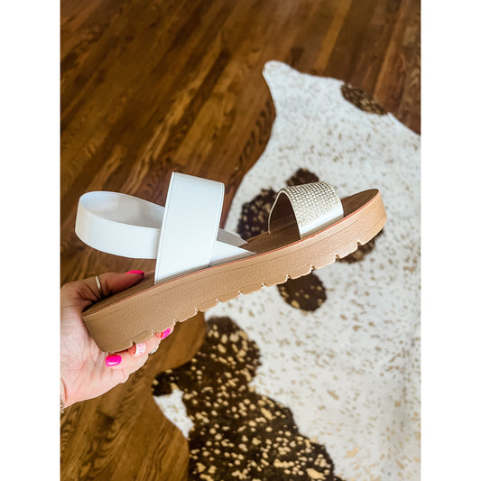 Shimmer Strappy Sandal