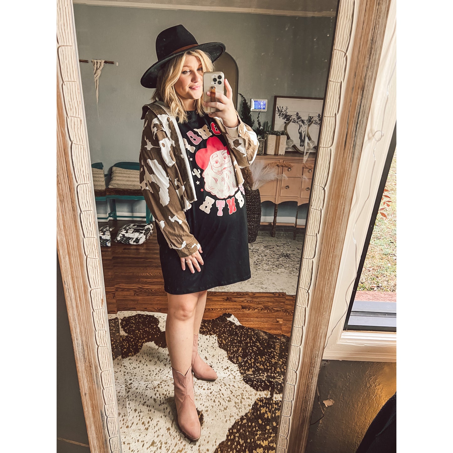 Howdy Santa T-Shirt Dress