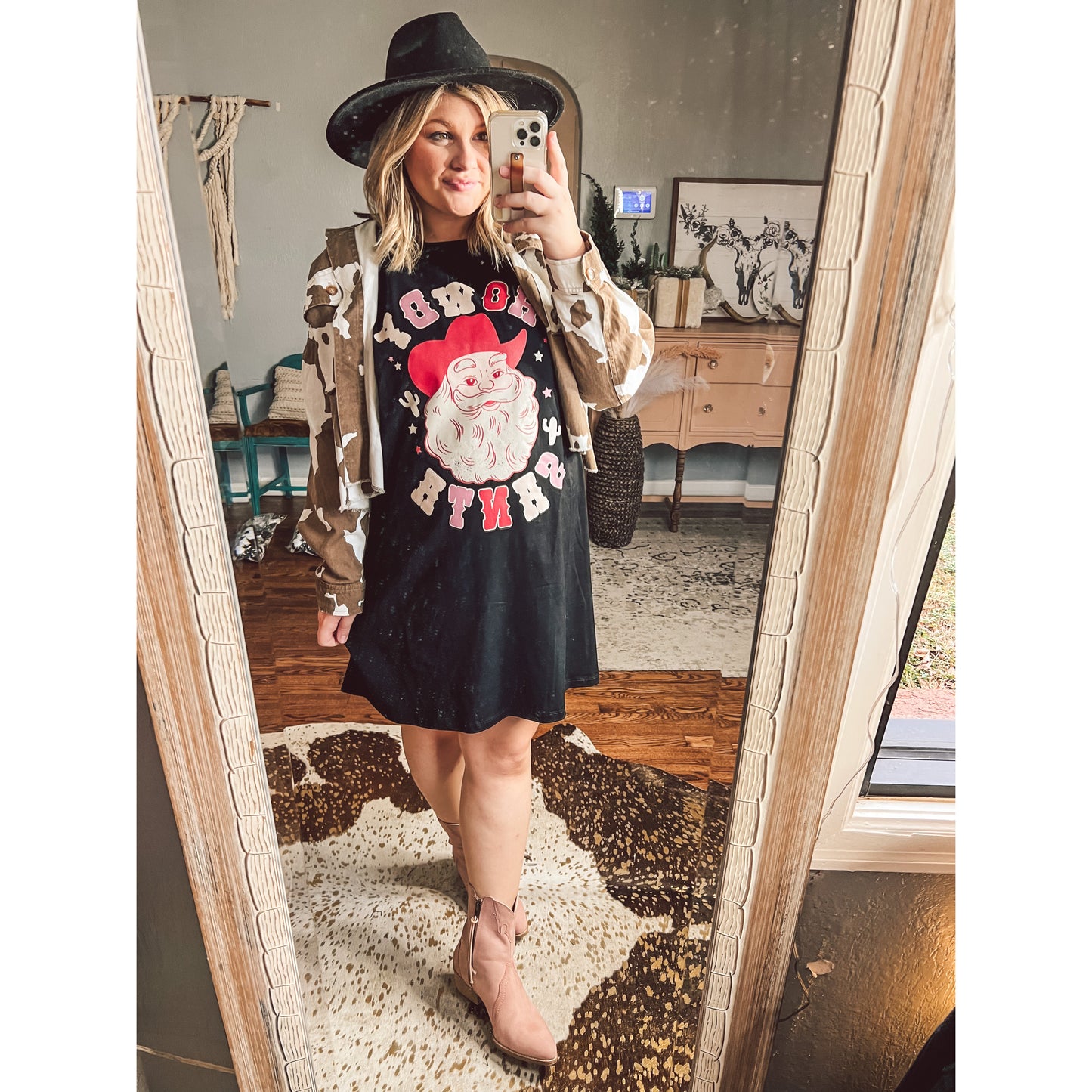 Howdy Santa T-Shirt Dress