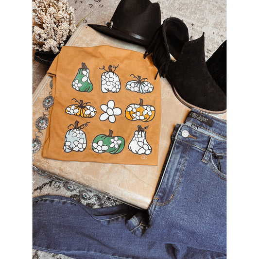 Floral Pumpkins Galore Tee