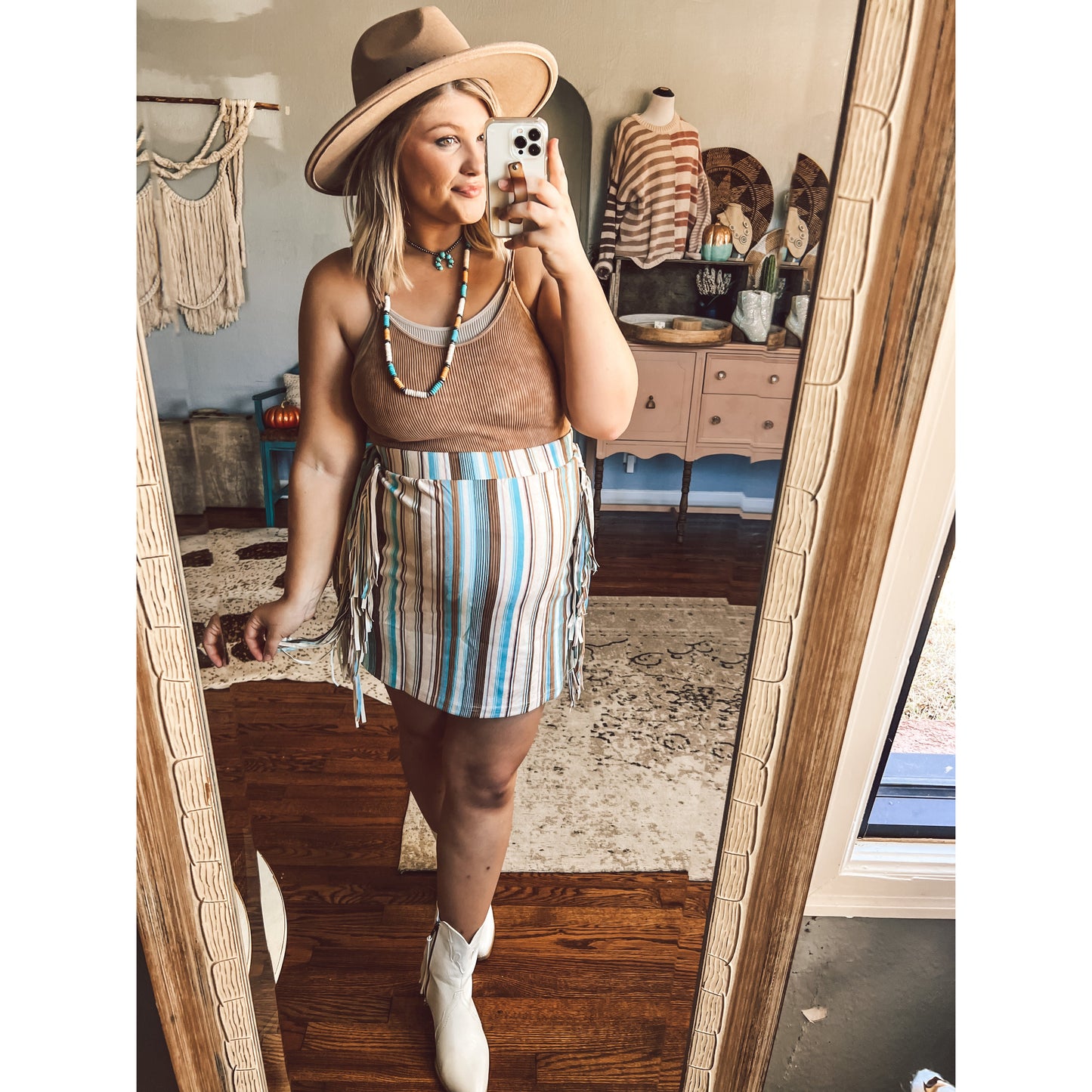 Rodeo Ready Fringe Skirt