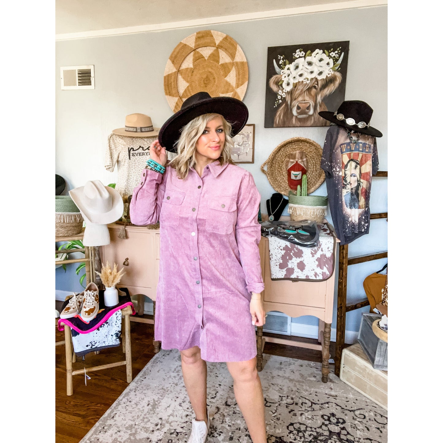 Corduroy Shirt Dress