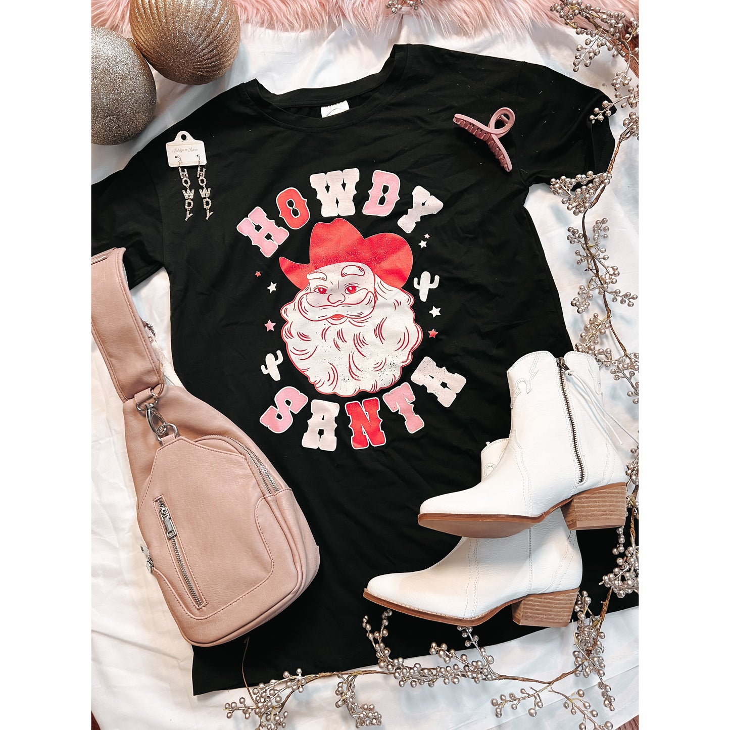 Howdy Santa T-Shirt Dress