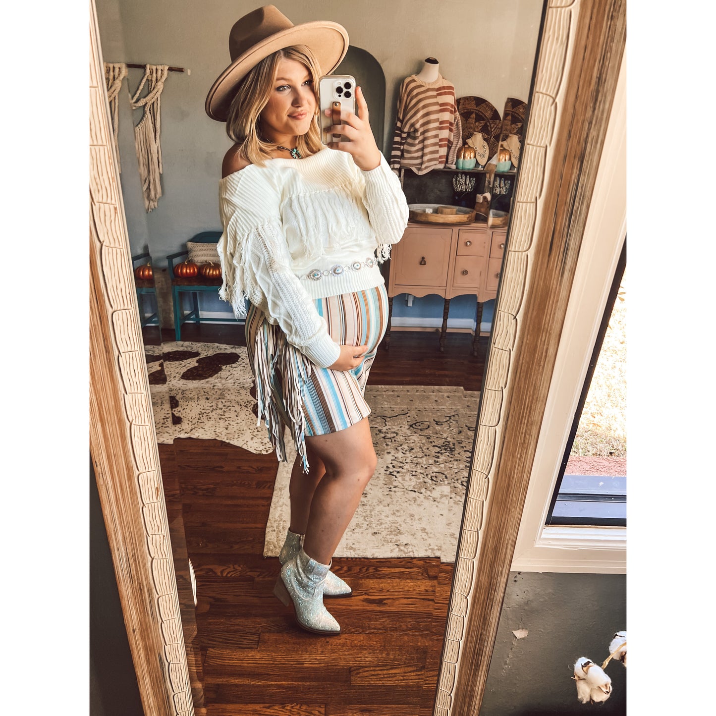 Rodeo Ready Fringe Skirt