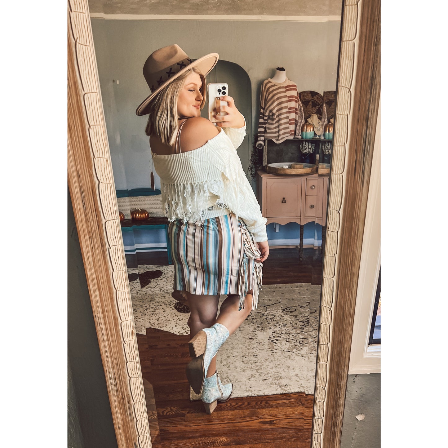 Rodeo Ready Fringe Skirt