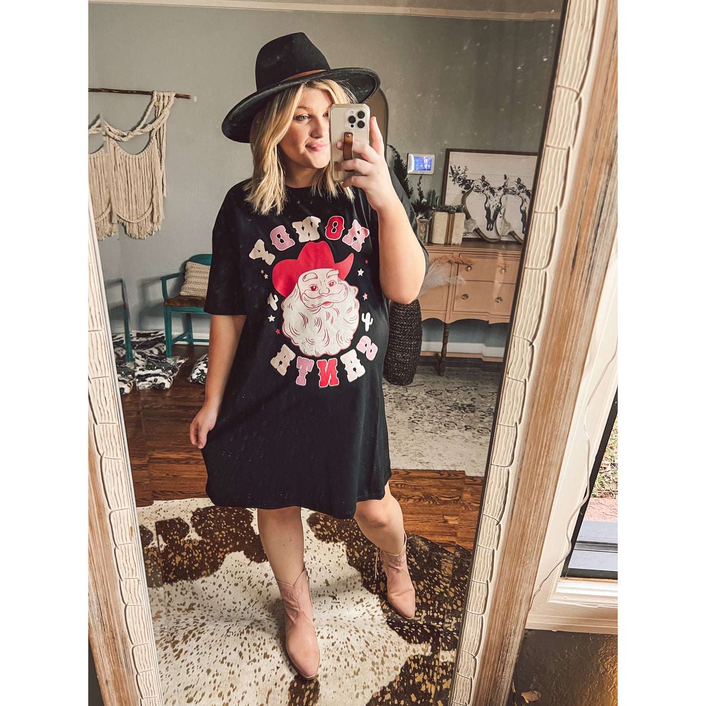 Howdy Santa T-Shirt Dress